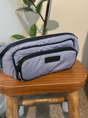 Ted Baker Lavender Crossbody Waist Bag with Black Trim